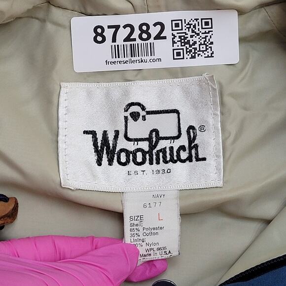 Vintage Woolrich US Navy Utility Jacket Large 24x24 Military Hooded Field Coat - Picture 6 of 16